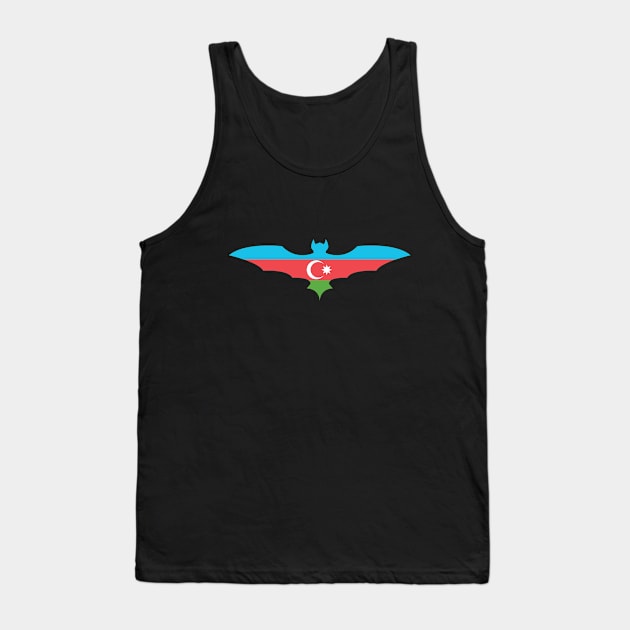 Azerbaijan Bat Flag Tank Top by Wickedcartoons